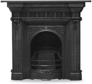 Melrose fireplace - black finish